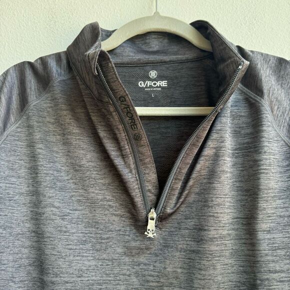 G/Fore Logo Back Golf lightweight Quarter Zip Pullover Golf Shirt Blue Size Larg - Picture 2 of 5